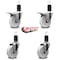 Service Caster 4'' Nylon Swivel 1-5/8'' Expanding Stem Caster Set 2 Total Lock Brakes, 4PK SCC-EXTTL20S414-NYS-2-S-2-158 - alternate 5